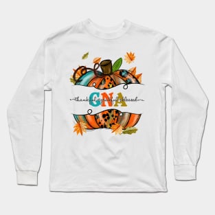 Autumn Fall Outfit CNA Thankful Grateful Blessed Pumpkin Shirt Long Sleeve T-Shirt